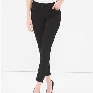 White House black market  faux leather trim pants. These are in Amazing quality.